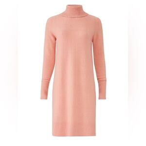 J Crew Pink Wool Turtleneck Sweater Dress